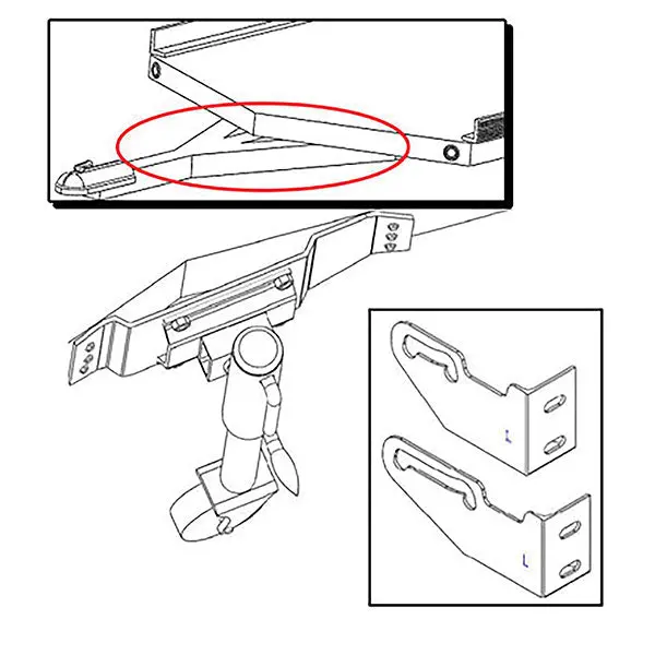 Caliber V-Front Ramp Shield Adapter Kit Triton Double-Axle (Ca0212) 1
