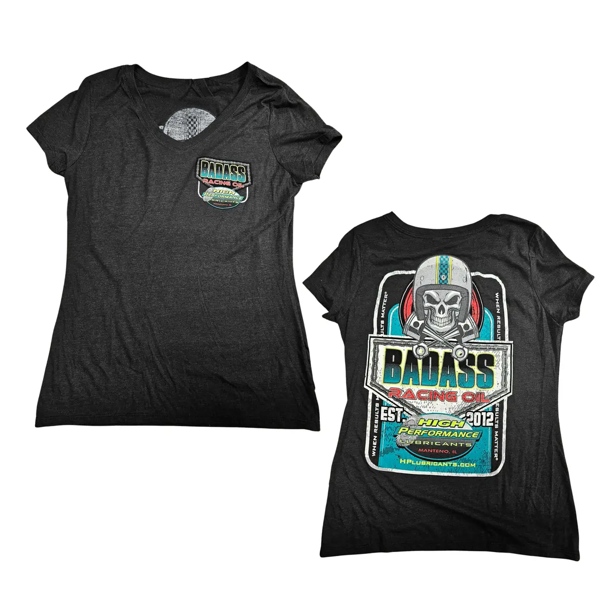 Womens V-Neck Bad Ass District T-Shirt 1