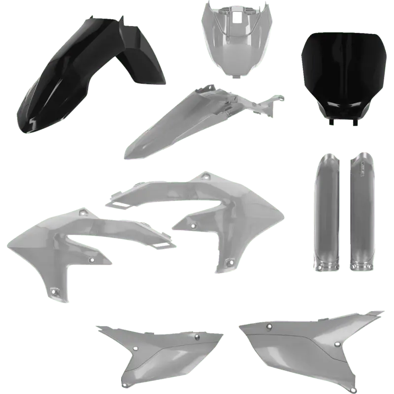 Acerbis Plastic Kit-Full-Blk/Grey Yz250f:24-24,Yz450f/Fx:23-24 1