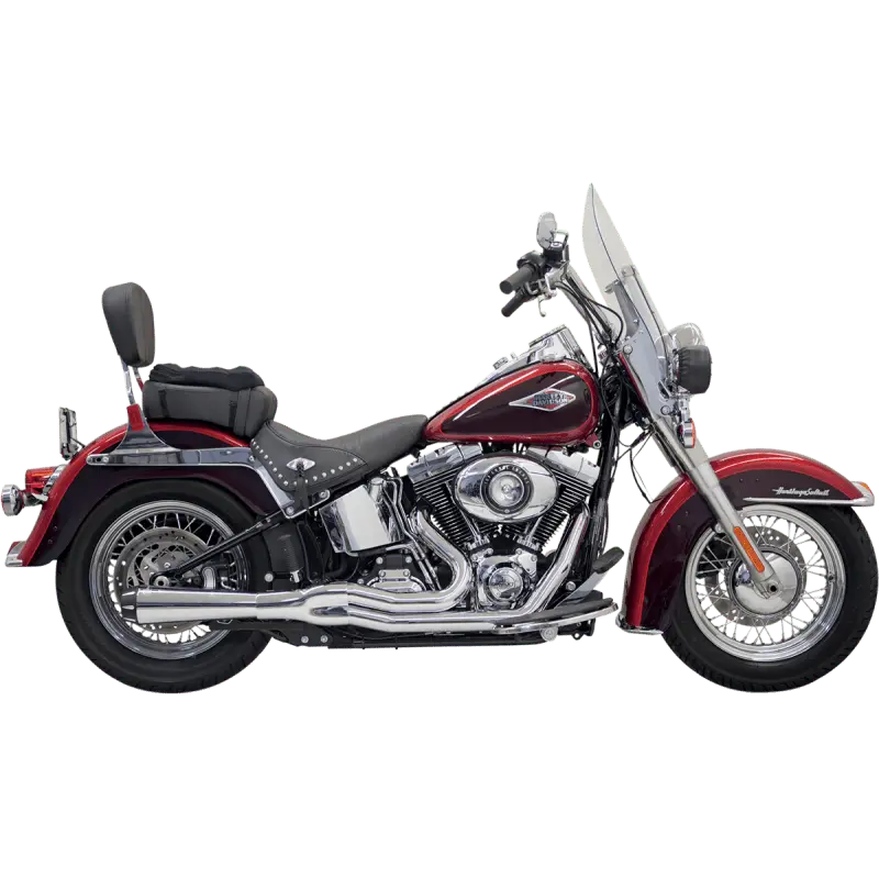 Bassani Xhaust 86-17 Softail Mega Power 2:1 Fs Chrome 1