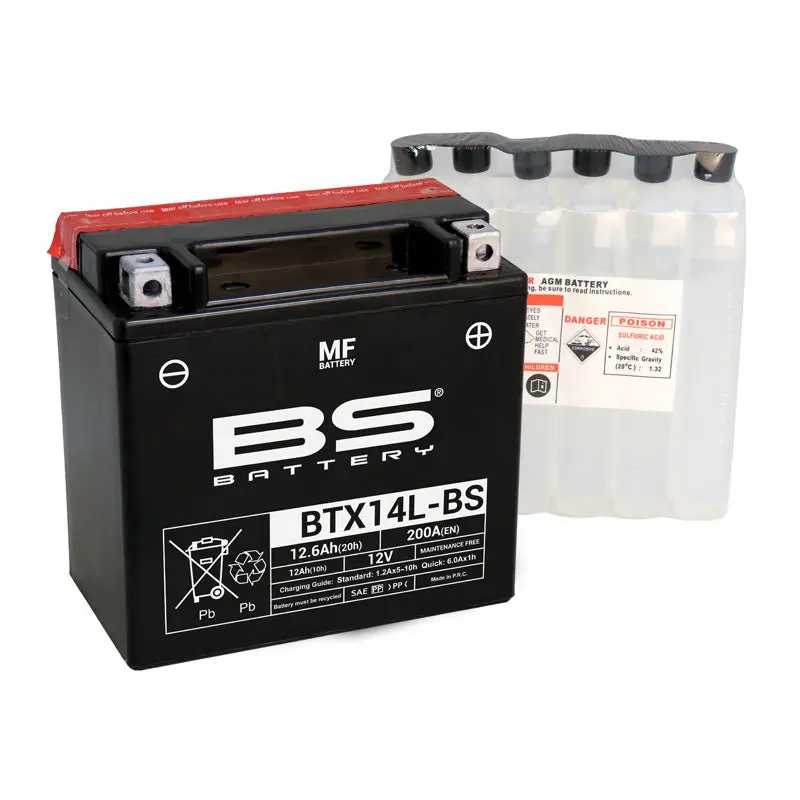Bs Battery Btx14l-Bs Maintenance Free 12V Battery 1