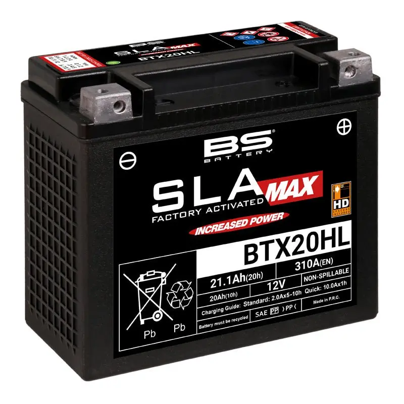Bs Battery Btx20hl Sla Max Factory Activated 12V Battery 1