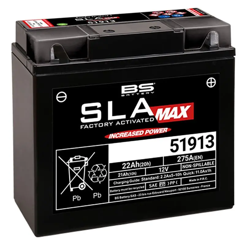 Bs Battery Sla Max 51913 Factory Activated 12V Battery 1