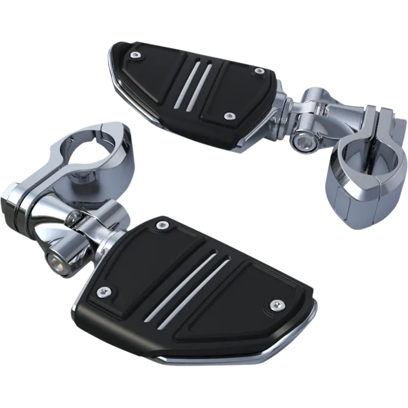 Ciro Hingeless Peg Mount Kit W/Twin Rail Footrests, Chrome 1