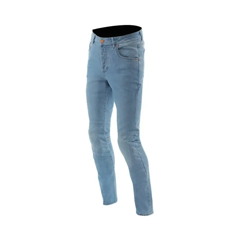 Dainese Slim-Fit 5-Pocket Denim Pants – Light Blue, Size 28