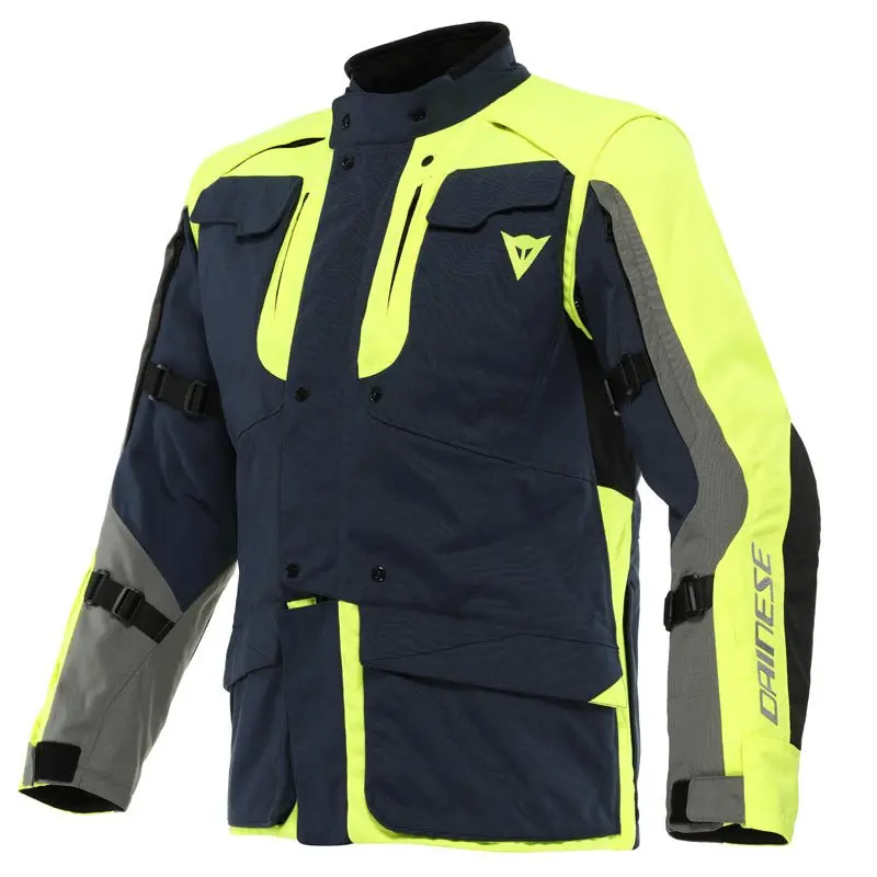 Dainese Alligator Tex Jacket Black Iris/Fluo Yellow/Charcoal Gray (64) 1
