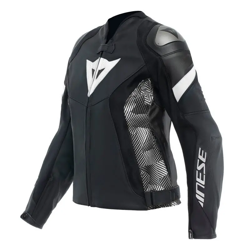 Dainese Avro 5 Leather Jacket Wmn Black/Black/White (52) 1