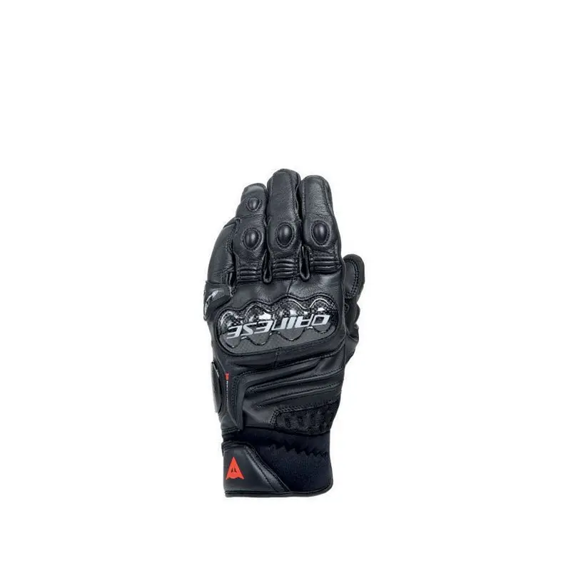 Dainese Carbon 4 Short Leather Gloves Black/Fluo Red (3Xl) 1