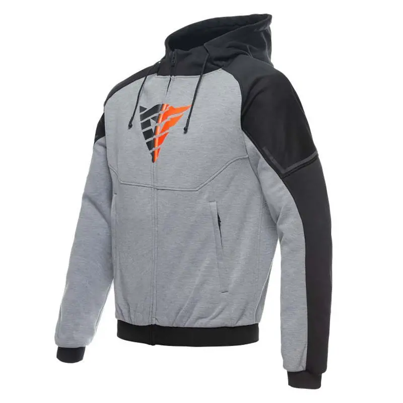 Dainese Daemon-X Safety Hoodie Full Zip Gray/Black/Fluo-Red 64 1