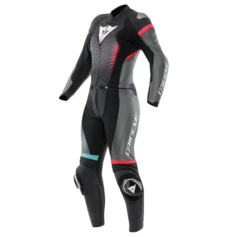 Dainese Fulminea 2 Pieces Women Leather Suit Black/Anthracite/White 40 1