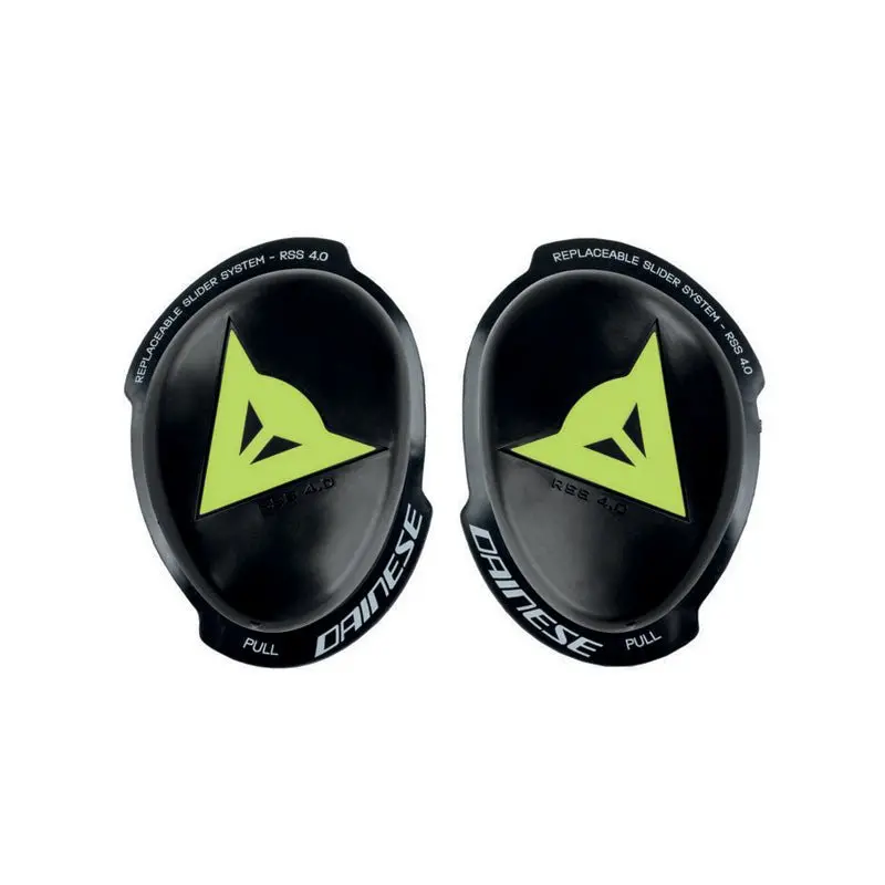 Dainese Knee Slider Rss 4.0 (Full Kit) Black/Yellow-Fluo 1