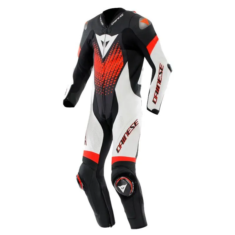 Dainese Laguna Seca 6 Perf 1Pc Leather Suit Black/White/Red-Fluo 44 1
