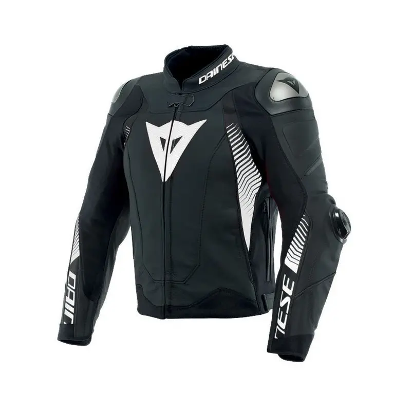 Dainese Super Speed 4 Leather Jacket Matte Black/White (62) 1