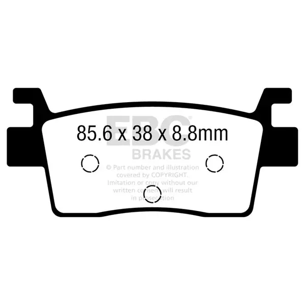 Ebc “R“ Long Life Sintered Brake Pad 1