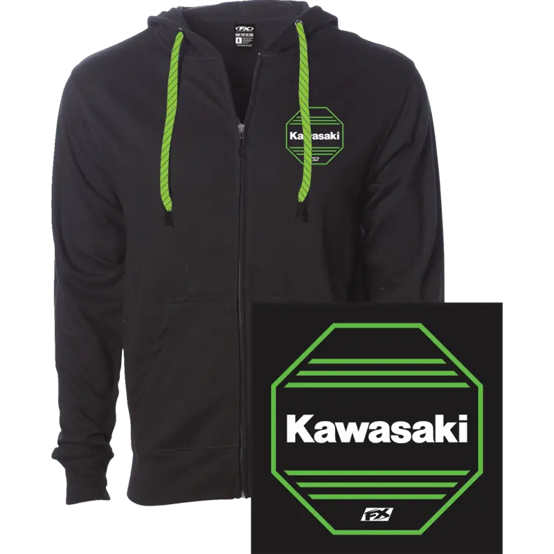 Factory Effex Hoodie Zip Kawasaki Octagon 1