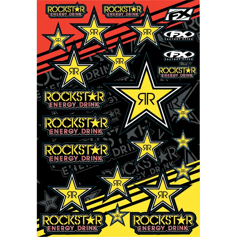 Factory Effex Mylar Rockstar Energy Sticker Sheet 1