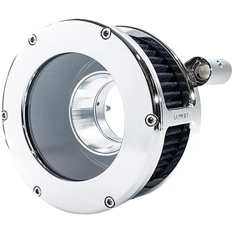 Feuling Oil Pump Corp. Air Cleaner Ba Cover Chrome/Black 93-99 Evo Bt 1