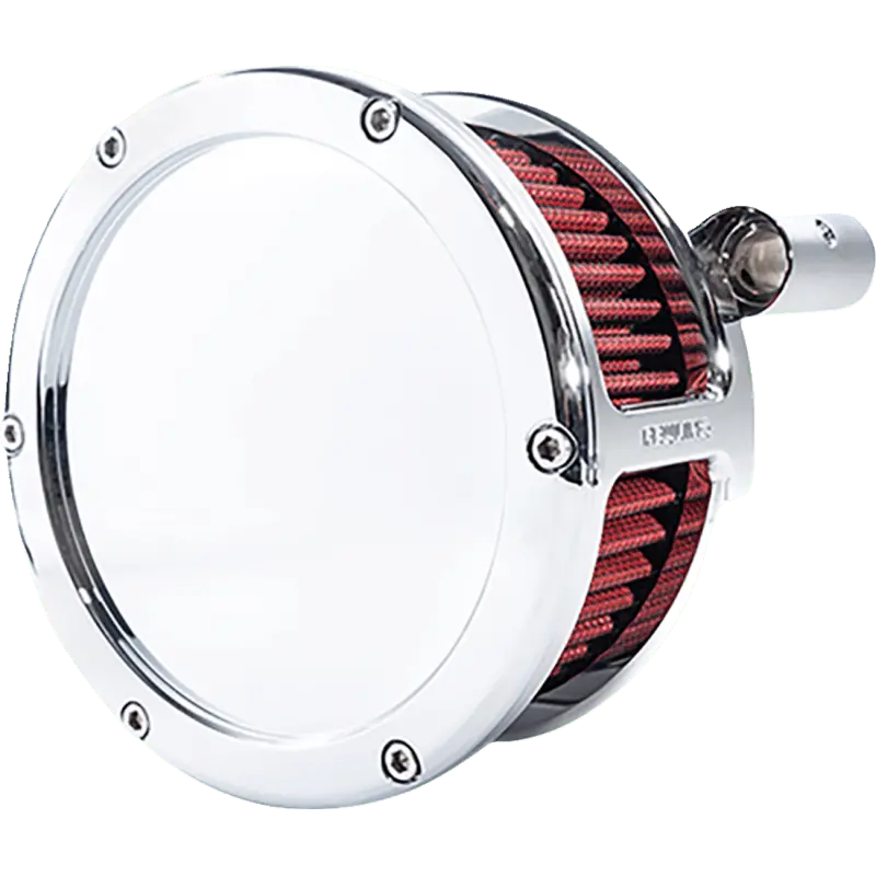 Feuling Oil Pump Corp. Air Cleaner Ba Solid Cover Chrome/Red 93-99 Evo Bt 1