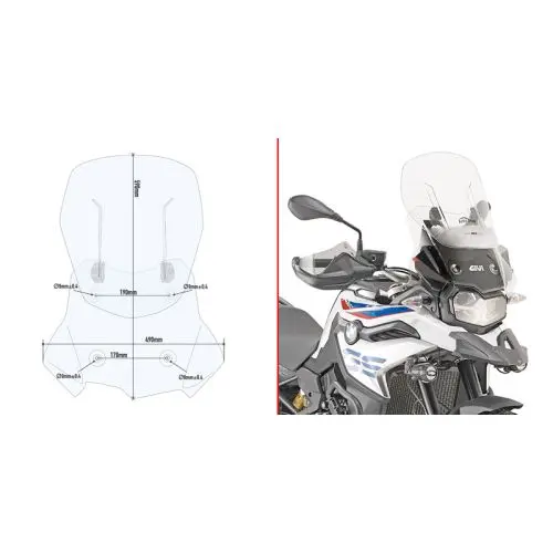 Givi Airflow Clear Windscreen Bmw F850gs 1