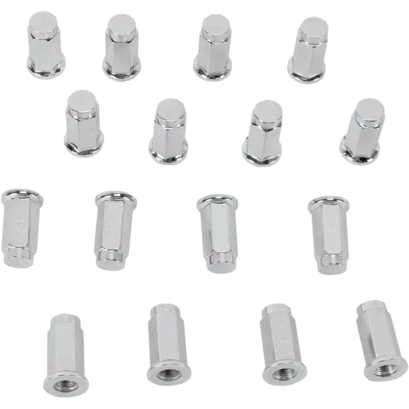 Itp Flat Lug Nut Chrome 3/8-24 16/Box 1