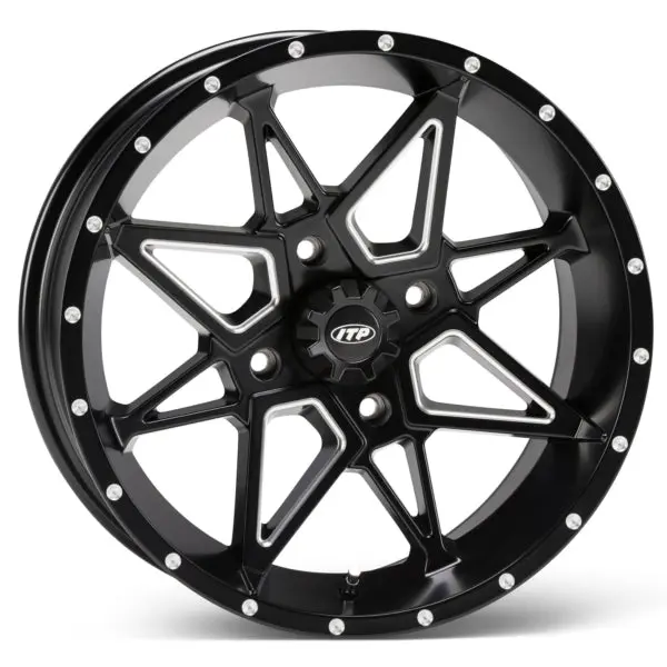 Itp 15X7 4/156 4+3 Matte Bk With Milled Wheel 1