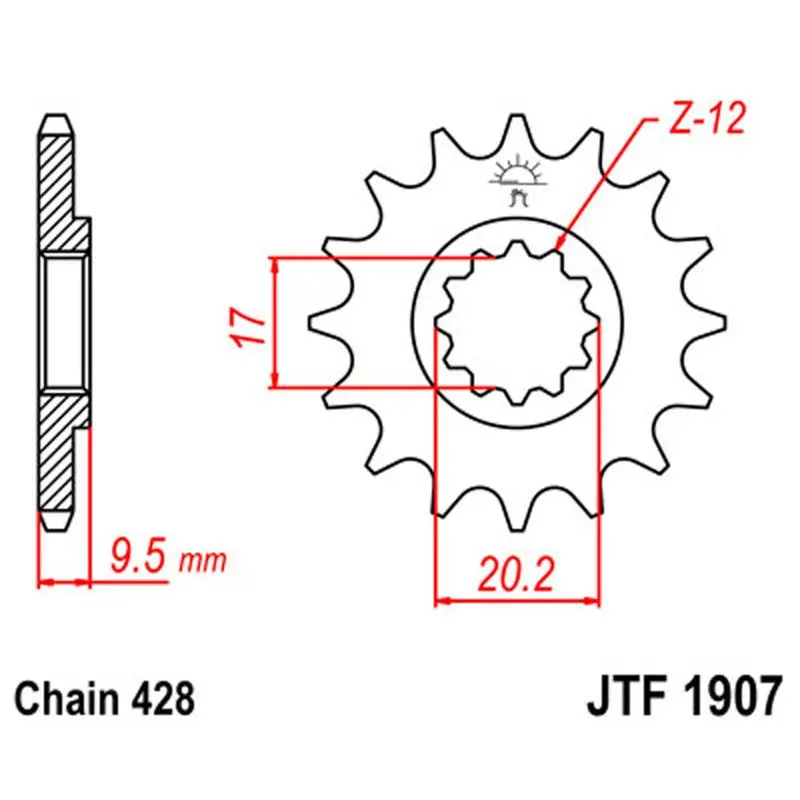 Jt Sprocket Front 428 13T 1