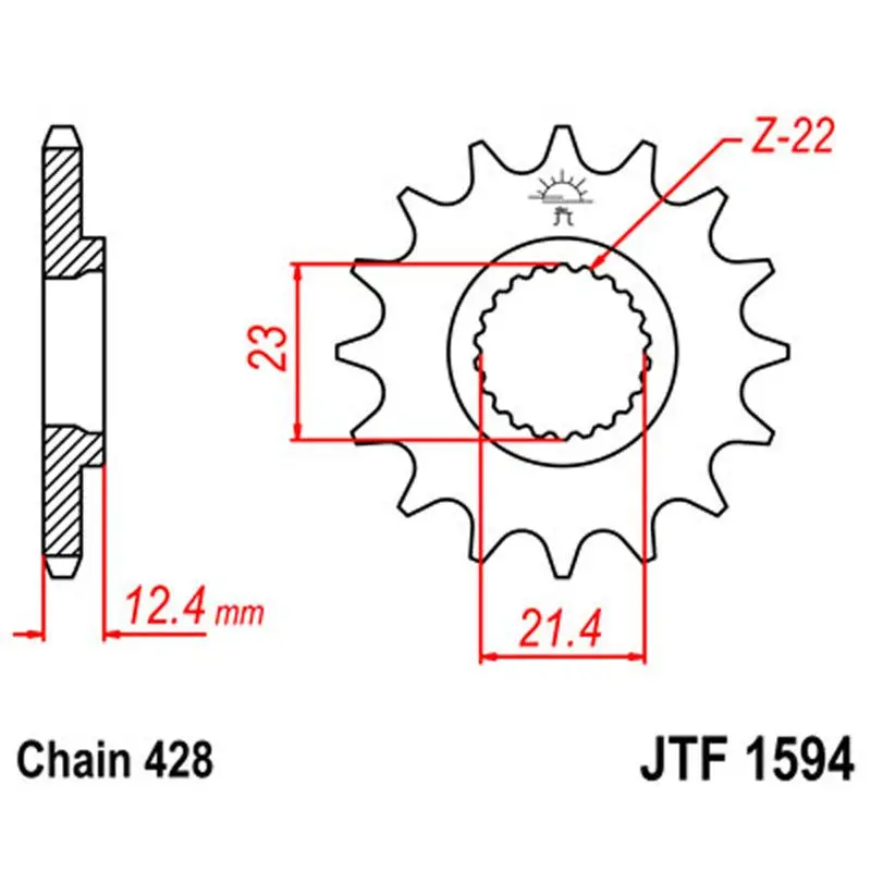 Jt Sprocket Front 428 15T 1