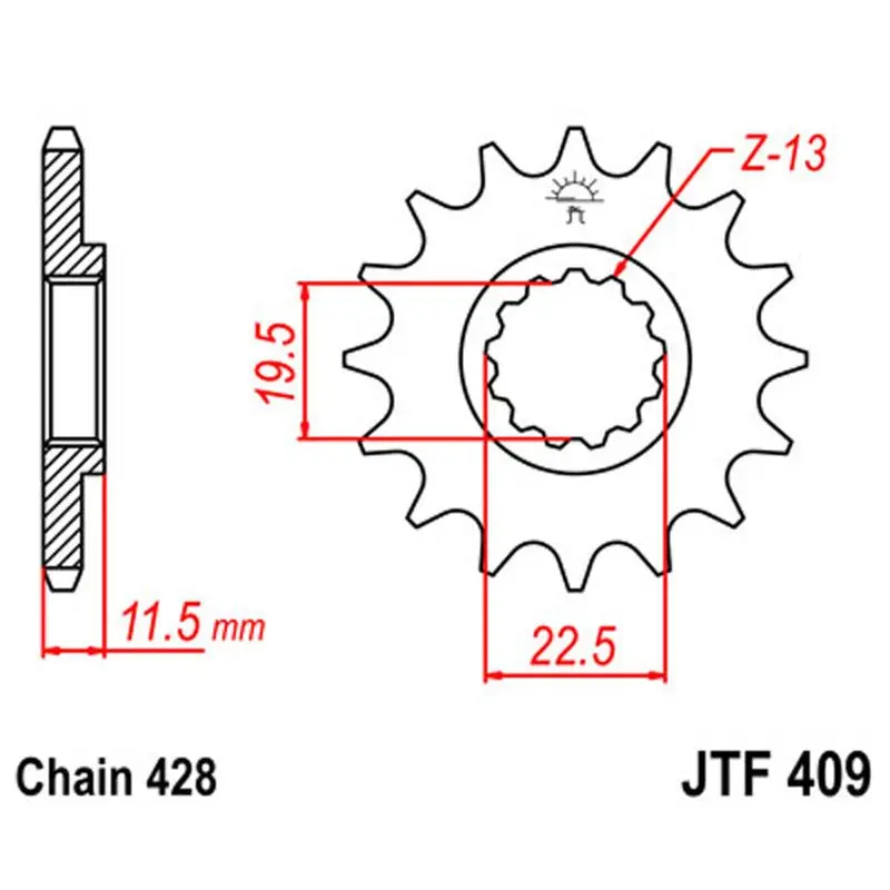 Jt Sprocket Front 428 16T 1