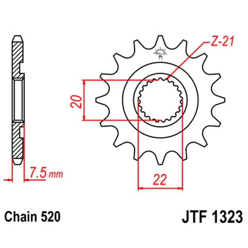 Jt Sprocket Front 520 14T 1