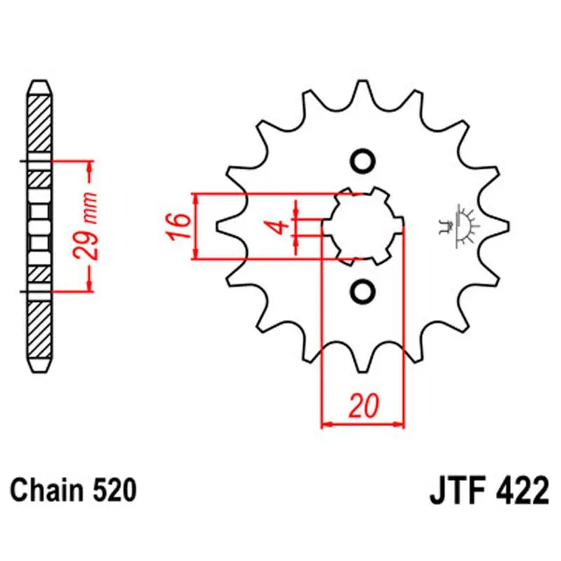 Jt Sprocket Front 520 14T 1