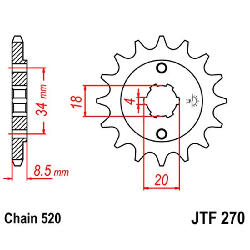 Jt Sprocket Front 520 15T 1