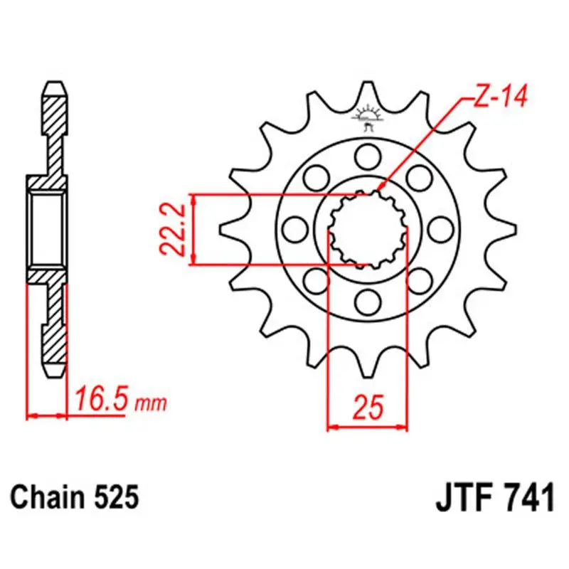 Jt Sprocket Front 525 14T 1