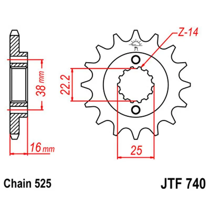 Jt Sprocket Front 525 15T 1