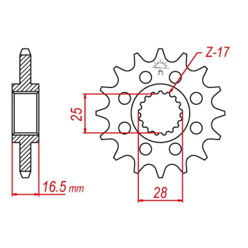 Jt Sprocket Front 525 17T 1