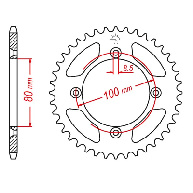 Jt Sprocket Rear 420 38T 1