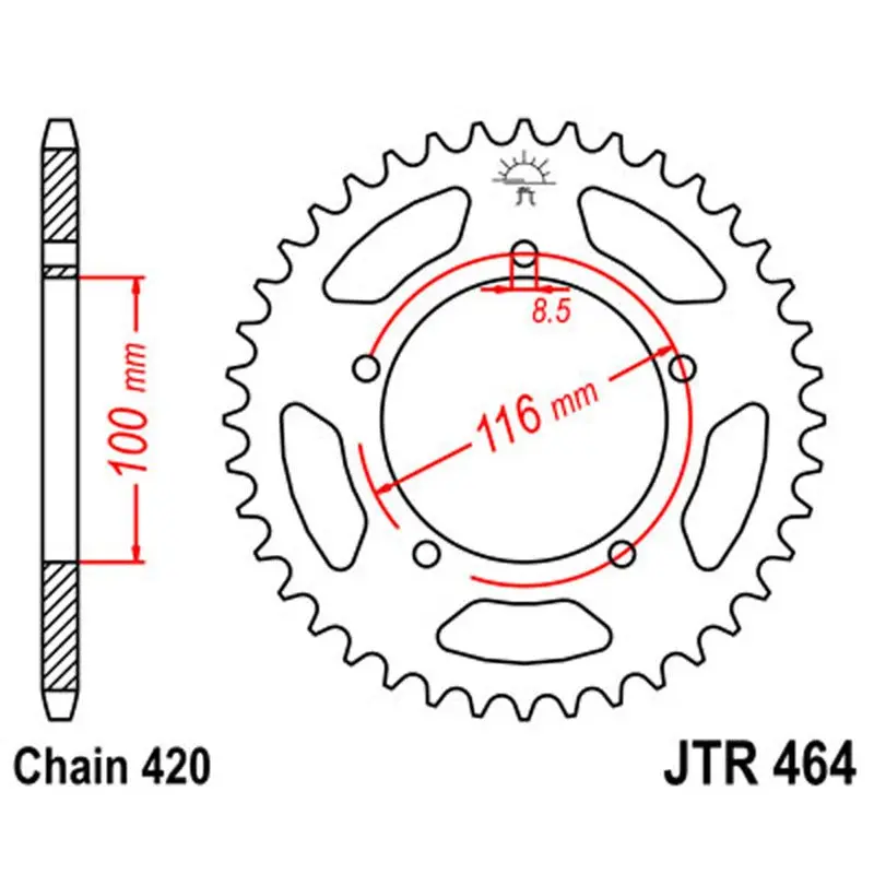 Jt Sprocket Rear 420 44T 1