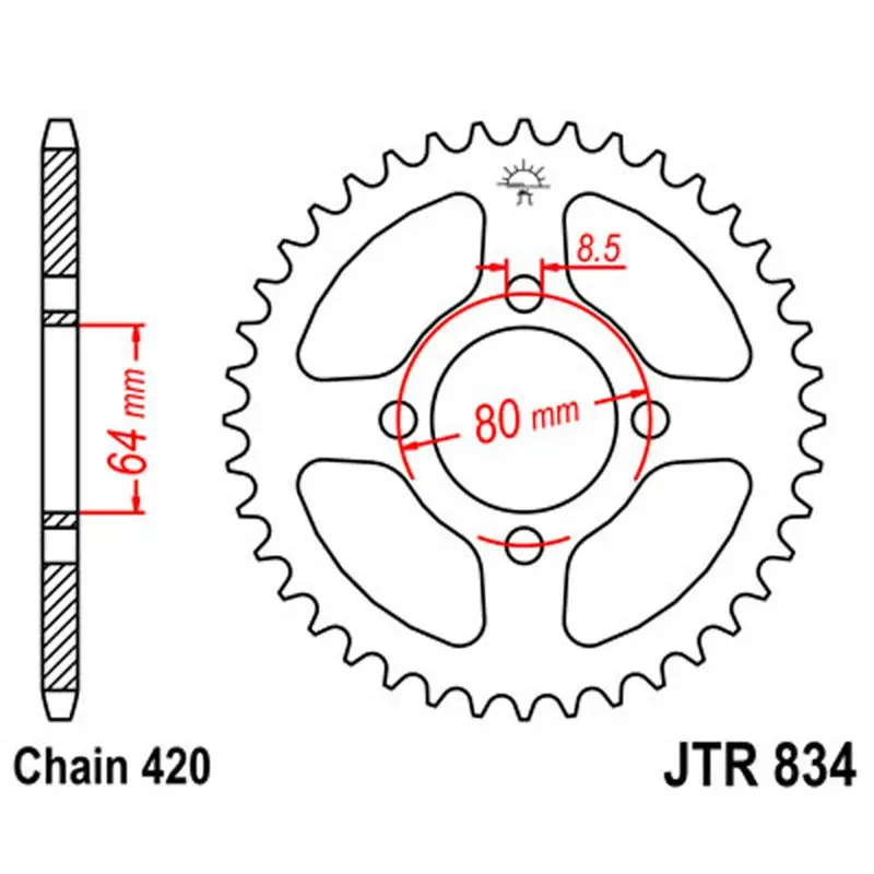 Jt Sprocket Rear 420 48T 1