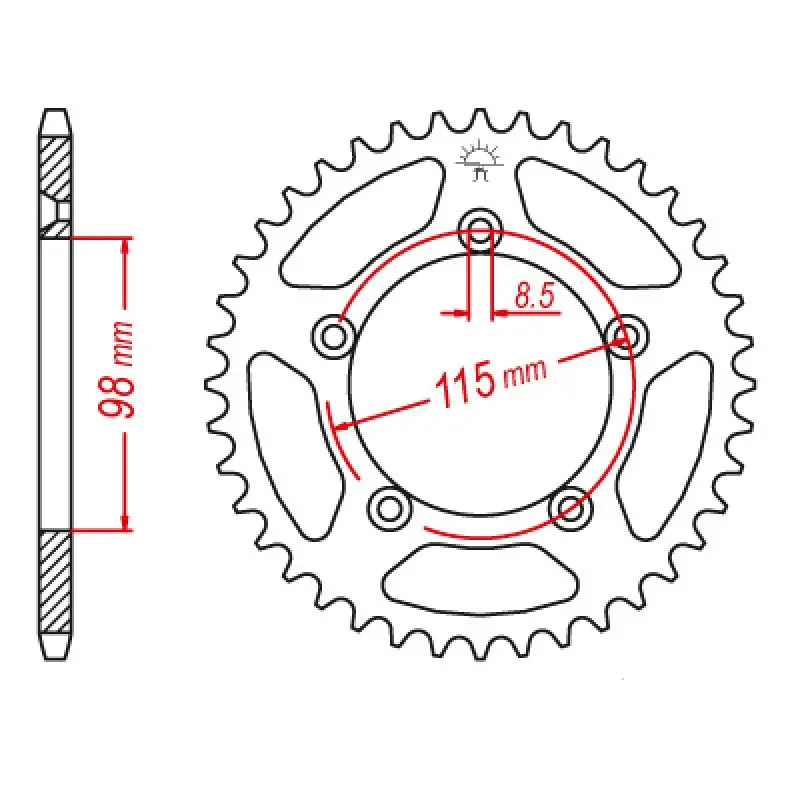 Jt Sprocket Rear 420 48T 1