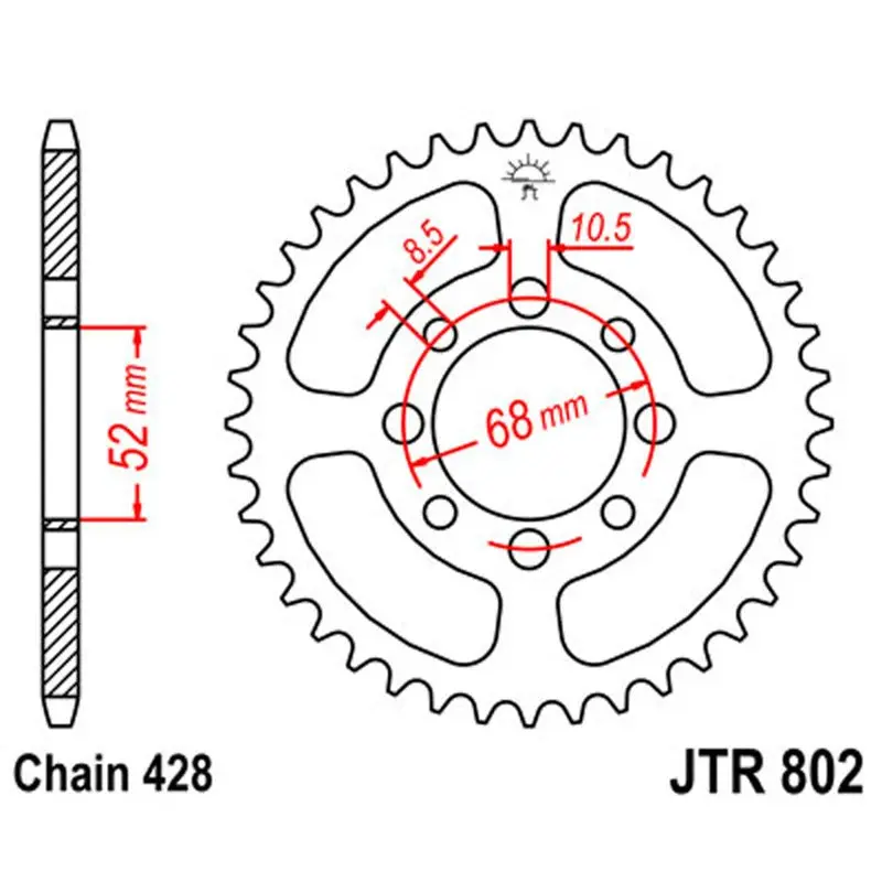 Jt Sprocket Rear 428 34T 1