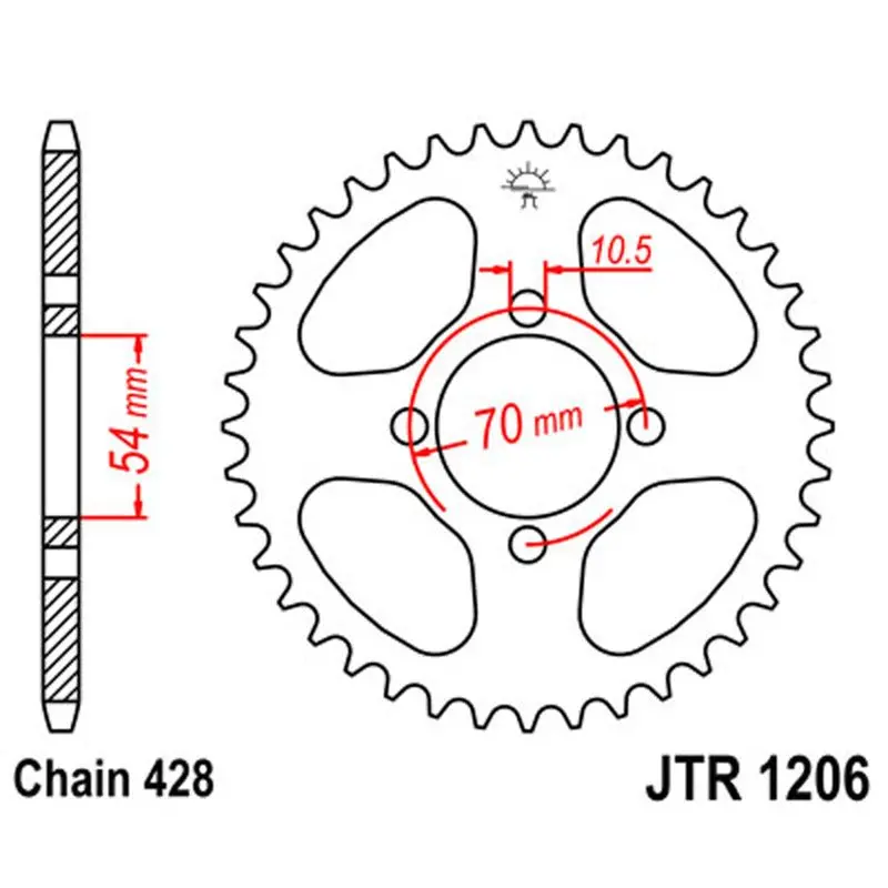 Jt Sprocket Rear 428 42T 1