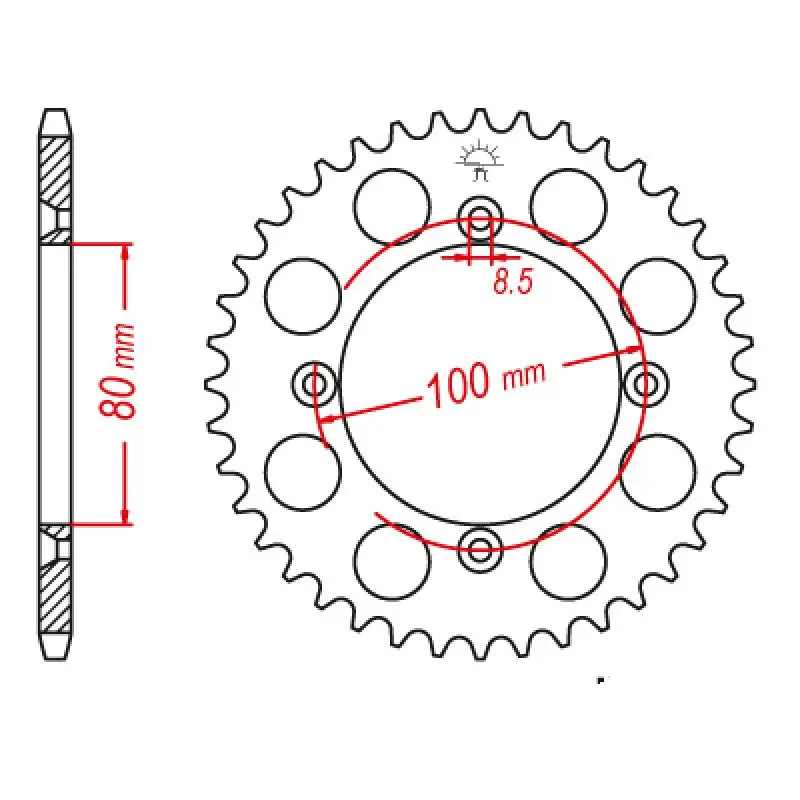 Jt Sprocket Rear 428 49T 1