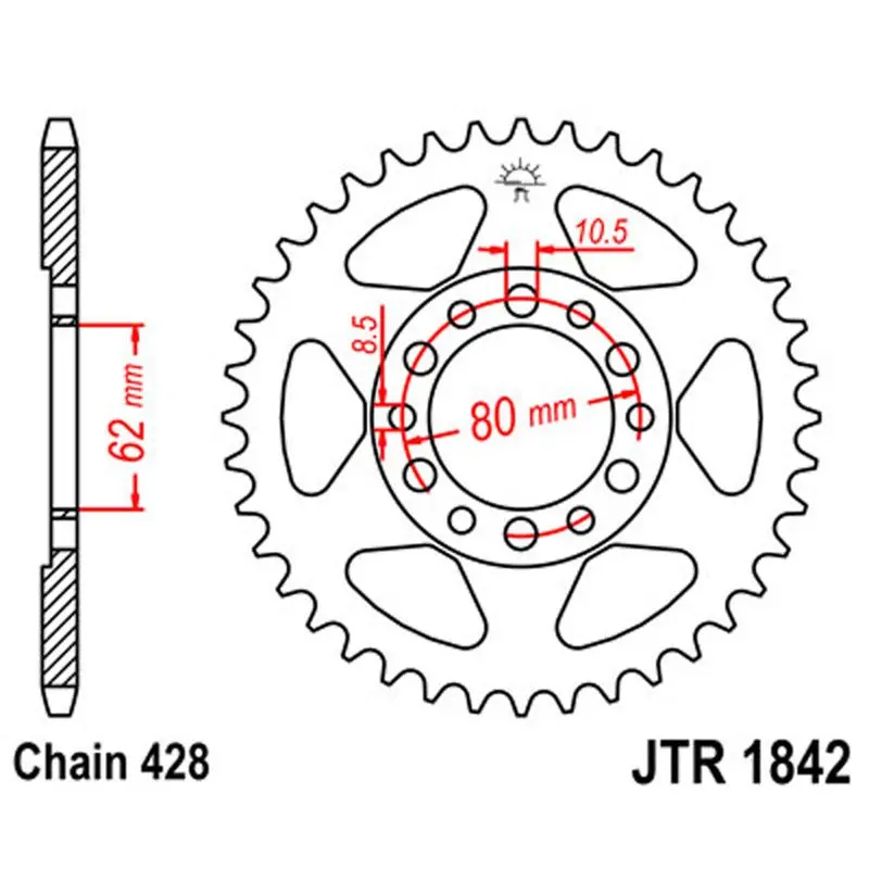 Jt Sprocket Rear 428 49T 1