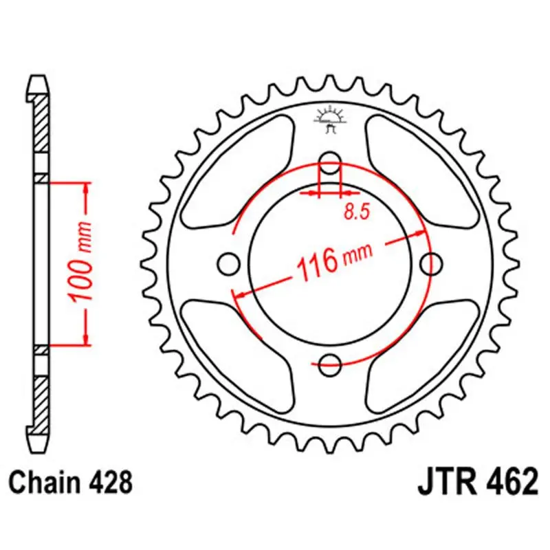Jt Sprocket Rear 428 50T 1