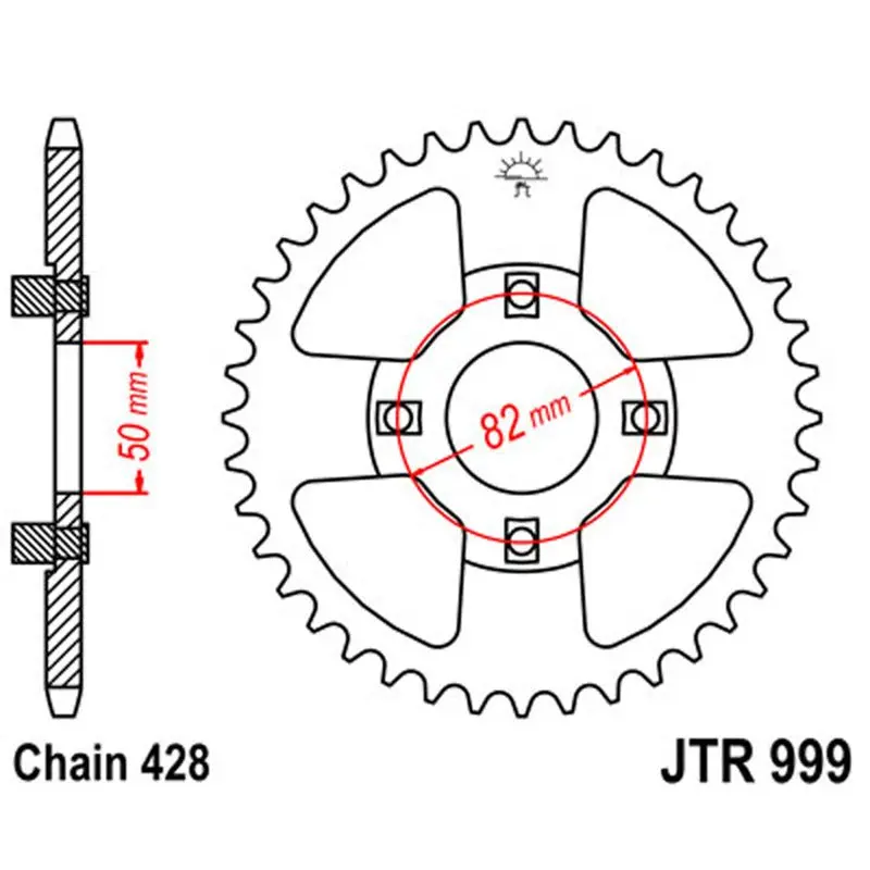 Jt Sprocket Rear 428 50T 1