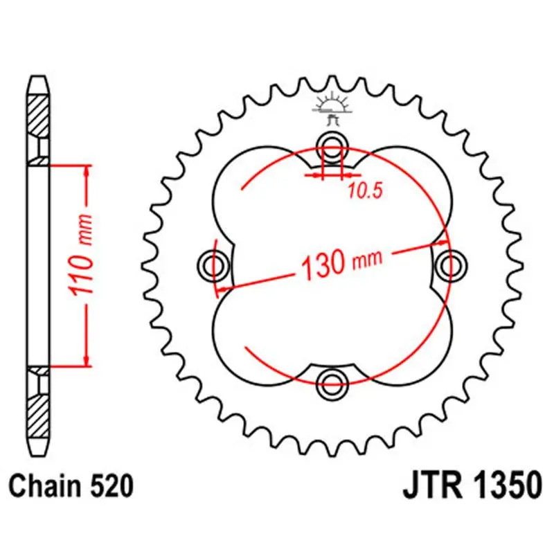 Jt Sprocket Rear 520 38T 1