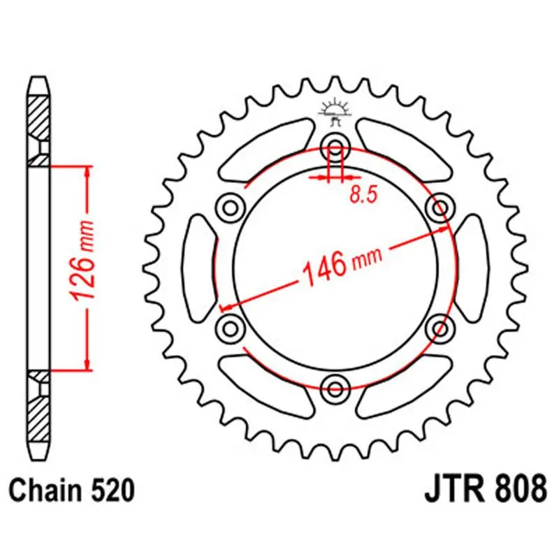 Jt Sprocket Rear 520 39T 1