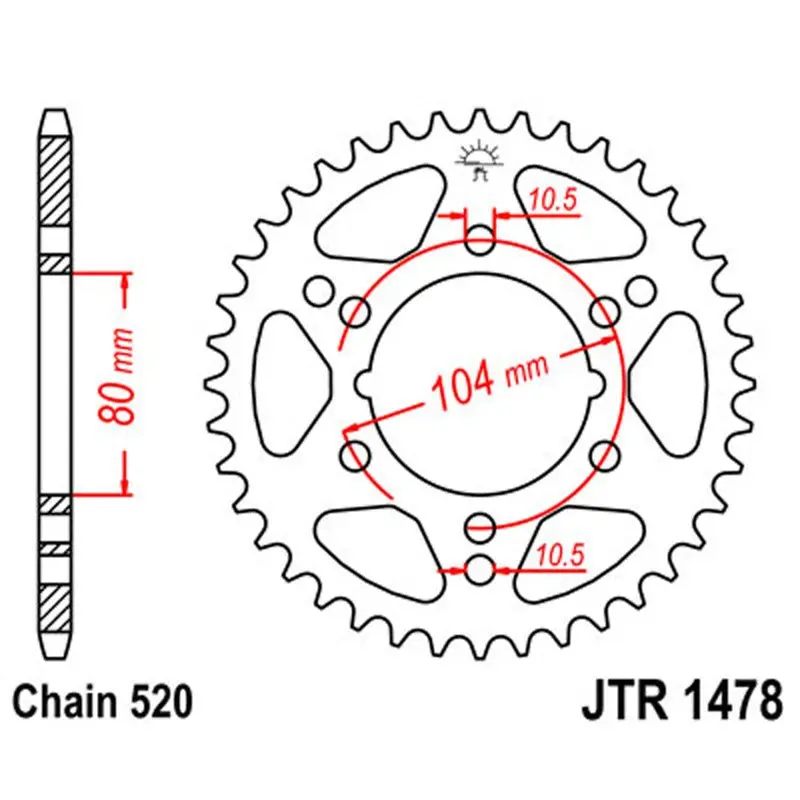 Jt Sprocket Rear 520 40T 1