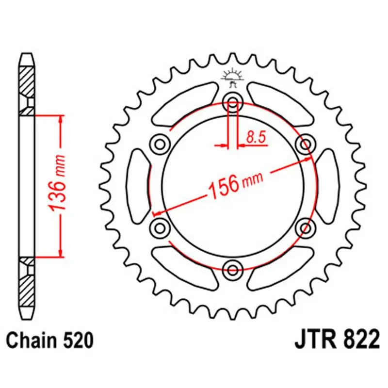 Jt Sprocket Rear 520 43T 1
