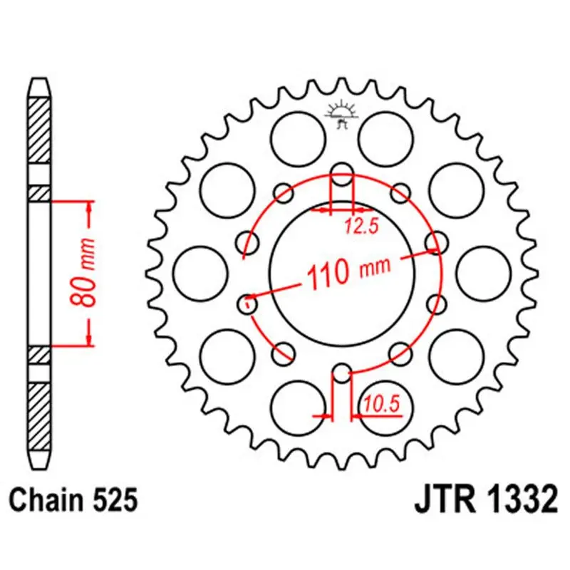 Jt Sprocket Rear 520 44T 1