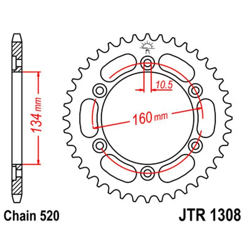 Jt Sprocket Rear 520 45T 1